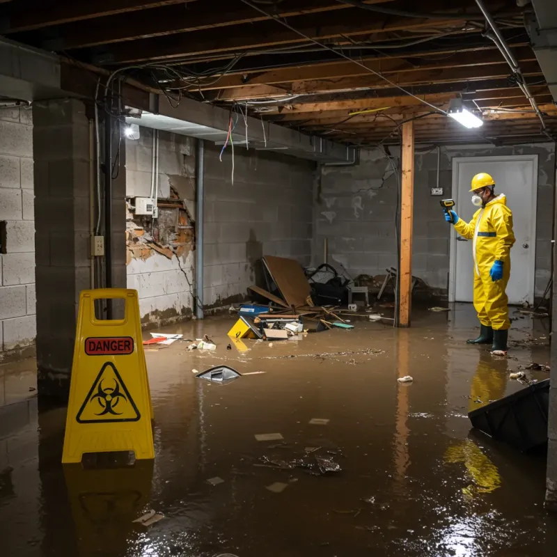 Flooded Basement Electrical Hazard in Lincoln, ME Property